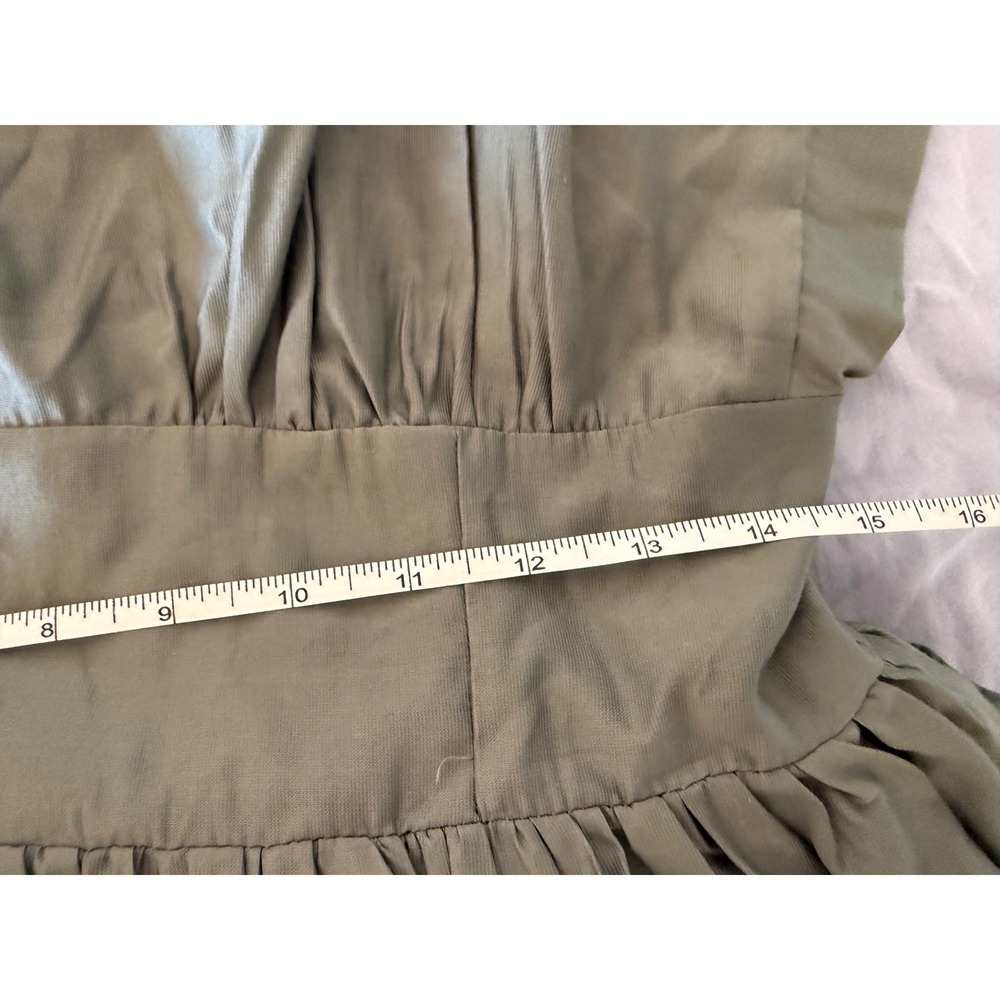STORIA Olive Lover Dress Women's Large Sage Green Midi Dress NWT Pockets - Picture 11 of 12